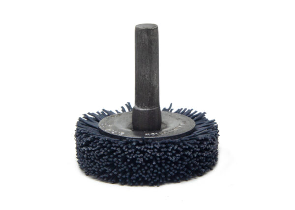 Brosse circulaire sur tige - Ø 34,925 mm - Ø fil 0,457 mm Grain 500 Carbure de silicium - Montage sur mandrin