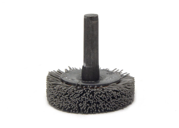 Brosse circulaire sur tige - Ø 38,1 mm - Ø fil 0,457 mm Grain 500 Oxyde d'Alumine - Montage sur mandrin