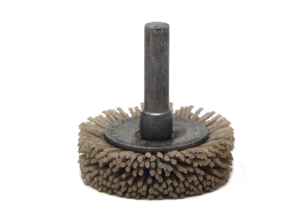 Brosse circulaire sur tige - Ø 44,45 mm - Ø fil 1,016 mm Grain 80 Oxyde d'Alumine - Montage sur mandrin