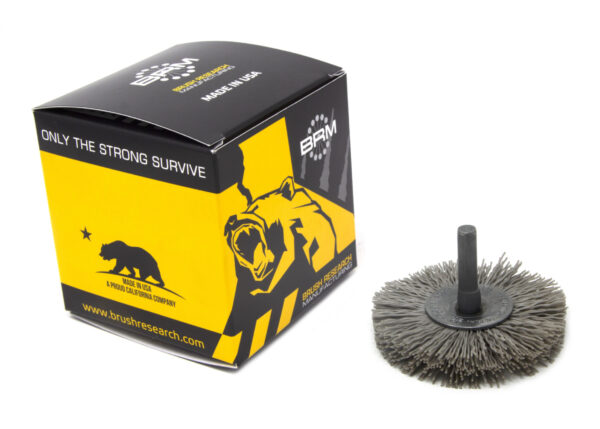 Brosse circulaire sur tige - Ø 63,5 mm - Ø fil 0,559 mm Grain 320 Oxyde d'Alumine - Montage sur mandrin