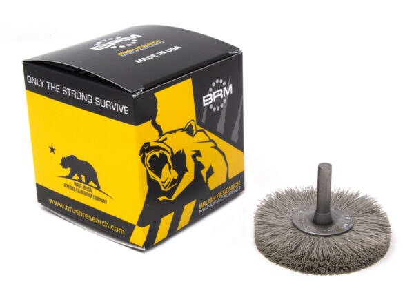 Brosse circulaire sur tige - Ø 63,5 mm - Ø fil 0,305 mm Grain 600 Oxyde d'Alumine - Montage sur mandrin