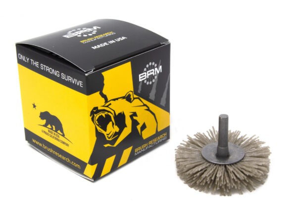 Brosse circulaire sur tige - Ø 76,2 mm - Ø fil 1,016 mm Grain 120 Oxyde d'Alumine - Montage sur mandrin