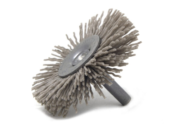 Brosse circulaire sur tige - Ø 76,2 mm - Ø fil 0,889 mm Grain 180 Oxyde d'Alumine - Montage sur mandrin