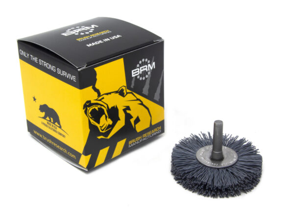 Brosse circulaire sur tige - Ø 76,2 mm - Ø fil 0,559 mm Grain 120 Carbure de silicium - Montage sur mandrin