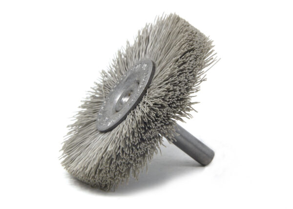 Brosse circulaire sur tige - Ø 76,2 mm - Ø fil 0,457 mm Grain 500 Oxyde d'Alumine - Montage sur mandrin
