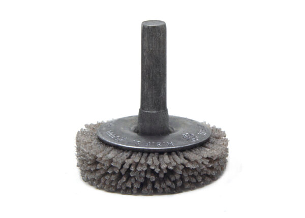 Brosse circulaire évasée sur tige - Ø 38,1 mm - Ø fil 1,016 mm Grain 80 Oxyde d'Alumine - Montage sur mandrin