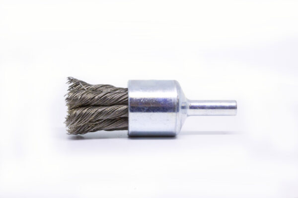 Brosse sur tige Bout noués - Ø 19,1 mm - Ø fil 0,508 mm Acier carbone